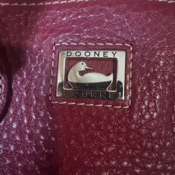 Dooney & Bourke Red Pebbled Leather Shoulder Bag - Picture 3 of 11